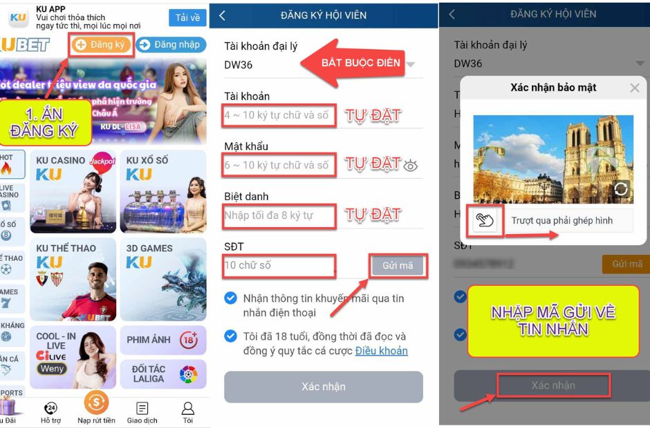 cách tạo tài khoản Kubet